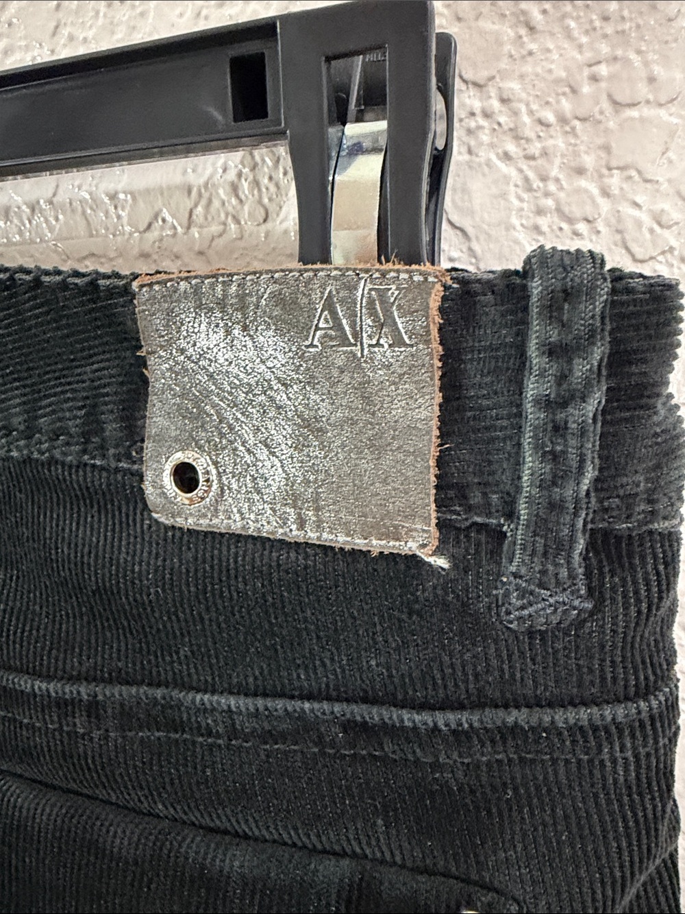 Armani Exchange,Black Women’s Moto Skinny Corduroy,Size 4. - Picture 12 of 17